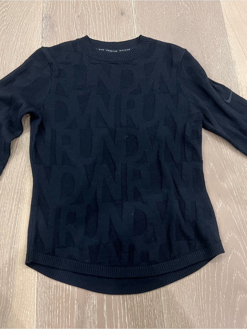 Nike Black Knit Running Division Crewneck Sweater